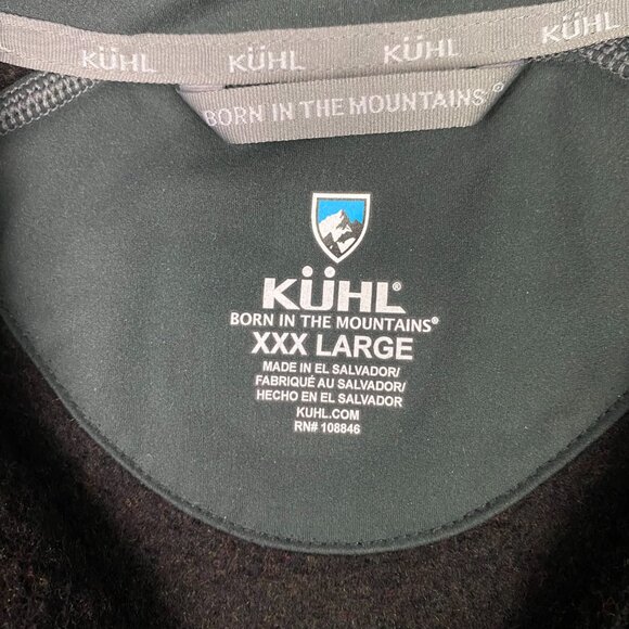 Kuhl Revel 1/4 Zip Sweater Men's XXX Large Black Gray 3XL XXXL - Picture 5 of 14